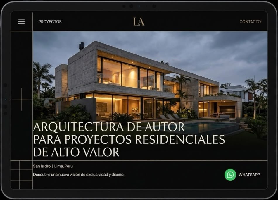 Landing page premium para estudio de arquitectura